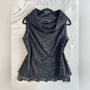 Black lace tank top